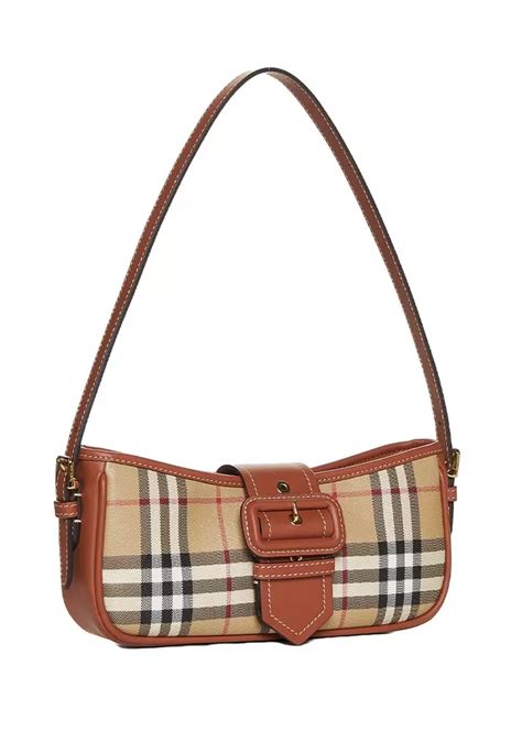 burberry leo sling shoulder bag|Check Sling Bag in Archive beige/briar brown .